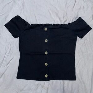 Black Crop top
